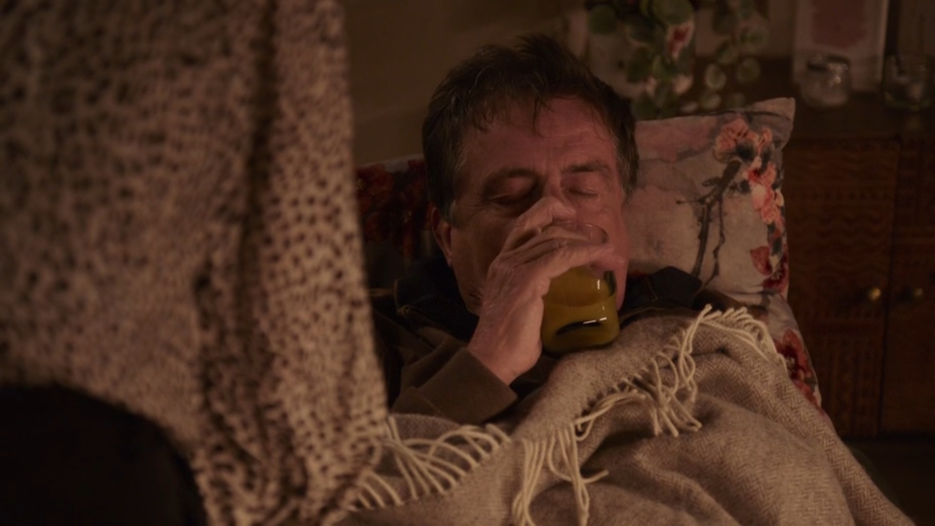 Henk ligt in de lappenmand